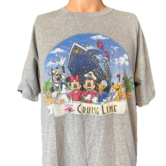 Vintage Disney Cruise Line Mickey Mouse Minnie Goody Donald Duck Shirt Size L - Picture 1 of 12